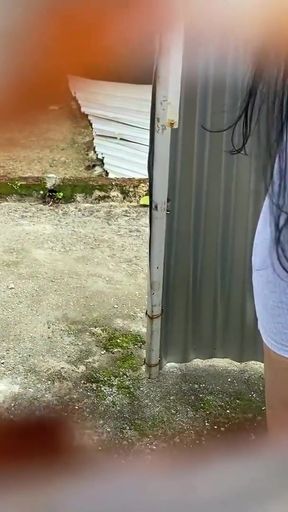 Thrilling moment from &quot;Camera records WOMAN in beach dressing room without realizing it (LATINA VOLUPTUOSA)&quot;