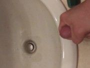 Shooting big load down drain