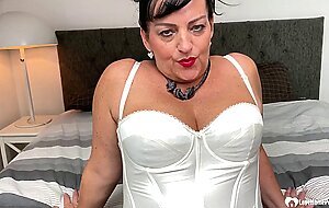 Milf next door teases with her big tits