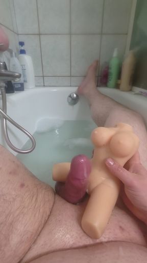 Jerked off in the bathtub
