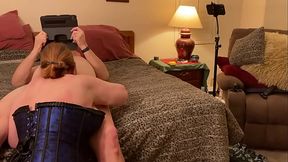 Camera 2: Mature beauty in blue sucks, fucks, and plays!