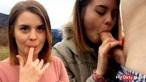 Young Amateur Outdoors Fucks, Gets Cumshot In Mouth - Explicit Pleasure