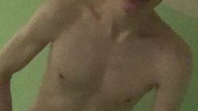 Naked walking in the stairwell