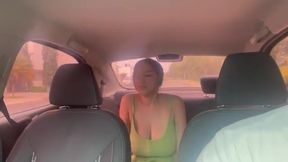 Letzy Lizz Shares a Generous Surprise with Her Driver in a Steamy Outdoor Encounter!