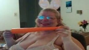 This freaky old webcam lady celebrates easter like that