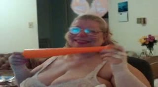 This freaky old webcam lady celebrates easter like that