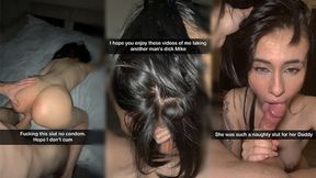 Cheating girlfriend cheats on boyfriend with big cock