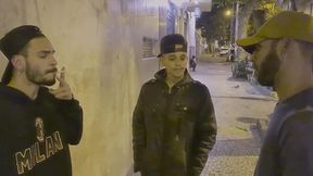tres amigos foram fuder depois de se encontrar na rua