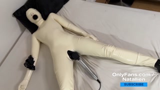 Latex doll - Orgasm and struggle - OF