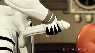 Extreme sex in restraints. Big tits beauty likes to be fucked hard