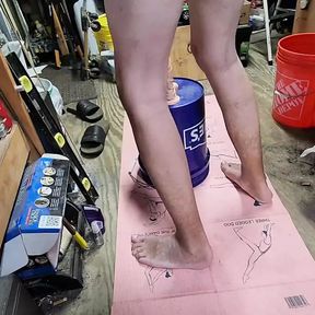 Gaping my ass in my dirty workshop