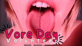 Vore Day Volunteer - HD - The Goddess Clue, Spoiled Giantess Devours You, Teasing My Willing Treat, Belly Sounds, Licking POV, Giggling, Digesting
