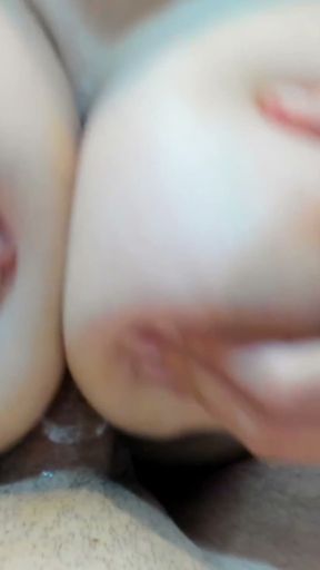 MissPanthera Getting her Big Natural Tits Coverd in CUM while tits fucking   Clip 1