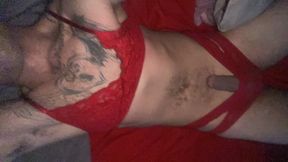 Fucking a bottle like a slut