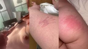 palm paddle spanking and aftermath compilation from trip 4
