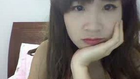Cute amateur titless Asian webcam girls exposed their naked slim bodies