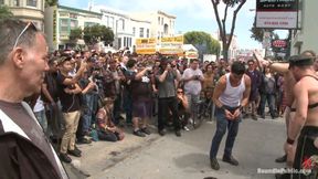 Cock Hungry Whore Cattle Prodded and Fucked at Dore Alley Street Fair