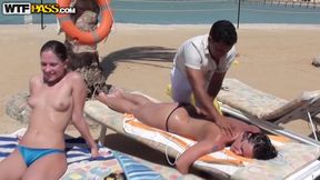 POV Amateur Lesbian Threesome Having Hot Sex