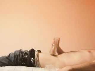 Lying on couch flesh light screw