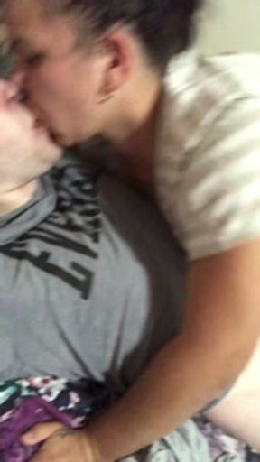 Girlfriend riding dick reverse.
