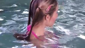 Teen nympho craves wild pool play and intense sex