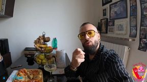 Tattooed Italian Siren squirts and gets railed in her natural big tits