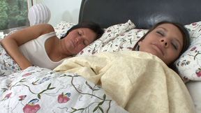 Two sexy friends wake up together in the morning and start fucking