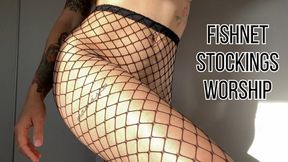 Fishnet stockings worship, take a closer look!