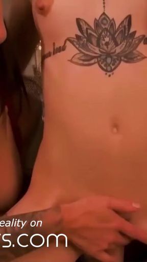 Captivating moment from &quot;VR BANGERS Three Sexy Pussies Getting Wet For You&quot;