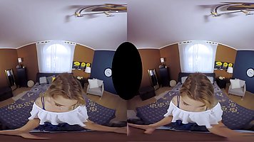Kattie Hill is riding a stiff dick in VR and enjoying every single second of it
