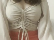 ♥ Touching myself under my skirt until I cum ♥ (full cum on my Fansly)