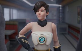 Tracer Gets Bored and Services Two Bbcs - Premium 3D Overwatch Animation