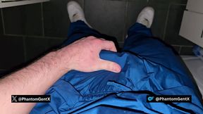 German Doctor Sneaks to Toilet and Jerks Out His Secret