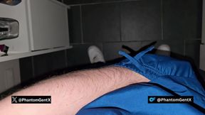 German Doctor Sneaks to Toilet and Jerks Out His Secret