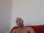 guy alone at home start to jackoff