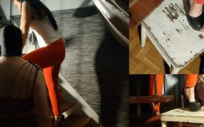 Trampling on Slaves Cock