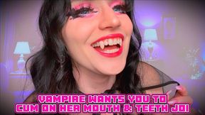Vampire Wants You to Cum on Her Mouth and Teeth JOI