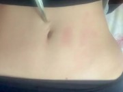navel torture with knife