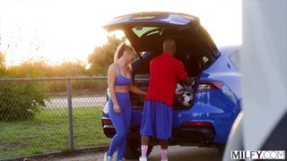 MILFY Fit Hot Soccer Mom Rides Young Coach&#039;s Thick BBC