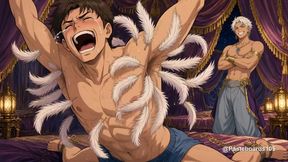 The Genie's Feathers - Bound By Silk, Magic Feathers On His Armpits (2D Anime)