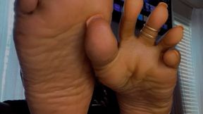 Oily work desk tease