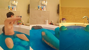 Ultimate Blue Slime Bath 4K HD Ultra TEMU Camera Edition