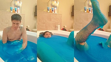 Ultimate Blue Slime Bath 4K HD Ultra TEMU Camera Edition