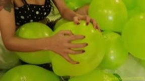 Safira and Her Natural Long Fingernails on 50 Balloons