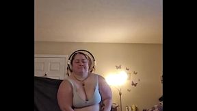 Mean MILF Macarena strips and shows off her huge ass