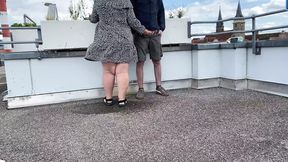 Plump MILF-in-law gets splashed by her own pee during a doggy style session