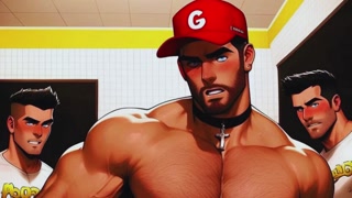 Hot Gay Sex with Waiters in Public During Dinner.Hard Cock in the Ass and Cum on the Customers' Food