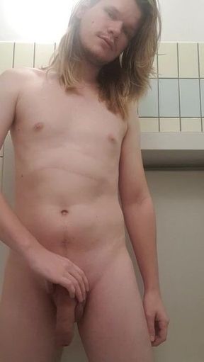 Dutch guy jerking and showing off his cock and ass