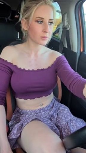Porn recording bloopers, carsex by blonde bimbo