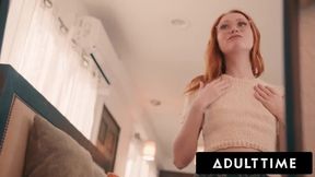 MILF Dee Williams Bonds Redhead Scarlet Skies Spanks Her Gushing Pussy Destroyed